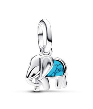 Pandora Srebrni mini obesek Turkizni slon Me 793858C01