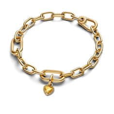 Pandora Pozlačen mini obesek Heart Shine Me 763862C01