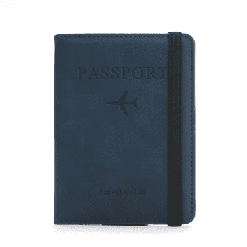 BestDeals Ovitek, etui za potni list v modri barvi iz PU usnja in z RFID zaščito