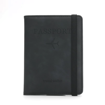 BestDeals Ovitek, etui za potni list v črni barvi iz PU usnja in z RFID zaščito