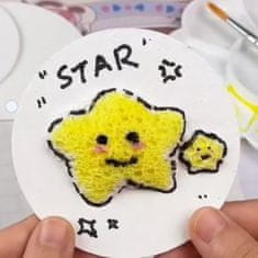 Netscroll 40- delni komplet za 3D ustvarjanje z barvnimi markerji in penastim papirjem, ustvarjalni set za otroke, enostavno ustvarite 3D umetnine, SpongyArt