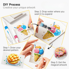 Netscroll 40- delni komplet za 3D ustvarjanje z barvnimi markerji in penastim papirjem, ustvarjalni set za otroke, enostavno ustvarite 3D umetnine, SpongyArt