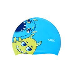 shumee OTROŠKA PLAVALNA KAPA NQC MONSTER BLUE NILS AQUA