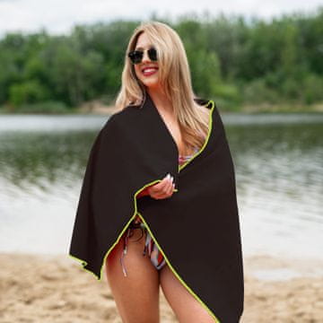 shumee NCR11 MIKROFLAKENSKA BRISAČA ČRNA 140x70 cm NILS