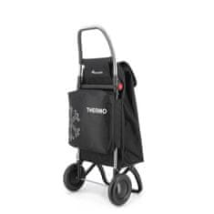 Rolser Zložljiv nakupovalni voziček z izoliranim žepom I-Max Termo Zen (36 + 4 litre), črn