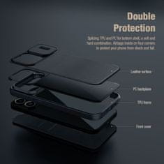Nillkin Qin Book PRO navadno usnjeno ohišje za Apple iPhone 15 Pro Max Classic Black
