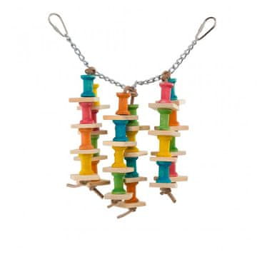 shumee Viseča igrača Panama Pet iz lesa in usnja 35 cm