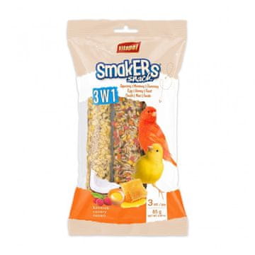 Vitapol Vitapol - Smakers 3 v 1 hrana za kanarčke v foliji - 3 kosi - 85 g
