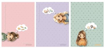 VSE ZA ŠOLO Zvezek a4 mp črtan 54l street lovely letters