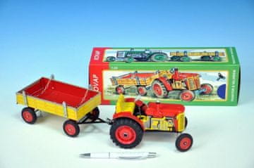 KOVAP Traktor Zetor z valjčkom, rdeča, zelena, modra plastična kolesa
