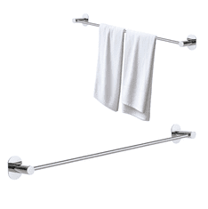 shumee OBEŠALNIK ZA BRISAČE, stenski, samolepilni, na vijak, MIRI 61 cm, krom
