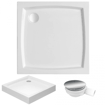 shumee Kompaktna kvadratna tuš kad PATIO 90x90 + sifon