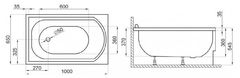 shumee Mini pravokotna kad 100x65