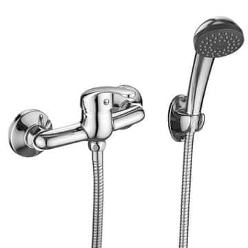 shumee Kuchinox Pedro stenska tuš armatura s kromiranim tuš setom