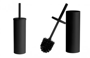 shumee Ščetka za stranišče LAVEO MIRI, zaprta, črna