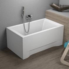 shumee Polimat Pravokotna kopalna kad 120x70 Capri + belo ohišje + sifon