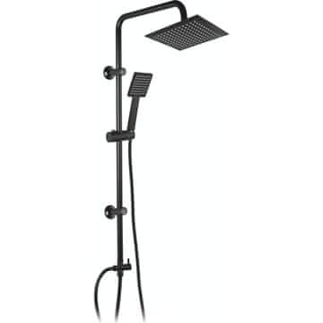 shumee Tuš glava Kerra Denis 60 črne kvadratne barve