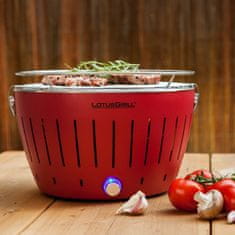 LotusGrill Prenosni žar v etuiju 35cm x h23,4cm / rdeč / inox