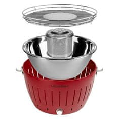 LotusGrill Prenosni žar v etuiju 35cm x h23,4cm / rdeč / inox