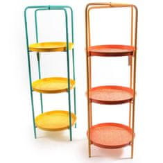 Mhome Servirno stojalo, etažer 3-nadstropno Retro 34xh92cm / več barv / kovina