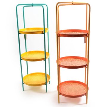 Mhome Servirno stojalo, etažer 3-nadstropno Retro 34xh92cm / več barv / kovina