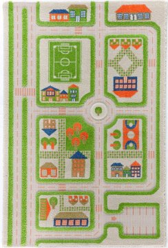 shumee FUN CITY - Zelena 3D preproga za otroke 80x150 cm IVI Carpets