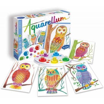 shumee AKVARELNE BARVE JUNIOR OWLS - komplet za slikanje Sentosphere