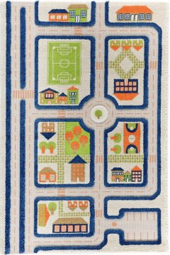 shumee FUN CITY - Modra 3D preproga za otroke 80x150 cm IVI Carpets