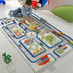 shumee FUN CITY - Modra 3D preproga za otroke 80x150 cm IVI Carpets
