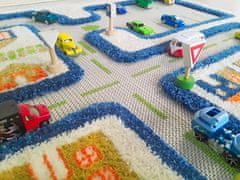 shumee FUN CITY - Modra 3D preproga za otroke 80x150 cm IVI Carpets
