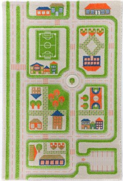 shumee FUN CITY - Zelena 3D preproga za otroke 100x150 cm IVI Carpets
