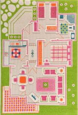shumee HIŠICA ZA LUTKE - Zelena 3D preproga za otroke 80x150 cm IVI Carpets
