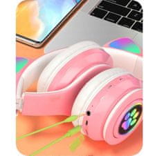 shumee DreamCraft OTROŠKE SLUŠALKE Z MAČJIMI UŠESI, RGB OSVETLJENE IGRALNE