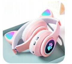 shumee DreamCraft OTROŠKE SLUŠALKE Z MAČJIMI UŠESI, RGB OSVETLJENE IGRALNE