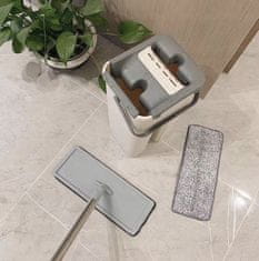 shumee PLOŠČATI MOP 33 CM 3 VLOŽKI DVOKOMORNO VEDRO - Hitro in čisto čiščenje