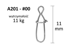shumee VARNOSTNA ZAPINKA A201 - velikost #00 - Č/B