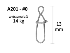 shumee VARNOSTNA ZAPINKA A201 - velikost št. 0 - Č/B