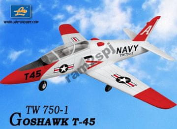 shumee TW750-1UA GOSHAWK T45 BREZKRTAČNO LETALO S 4-KANALOM ARF