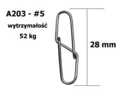 shumee VARNOSTNA ZAPINKA A203 - velikost št. 5 - B/N
