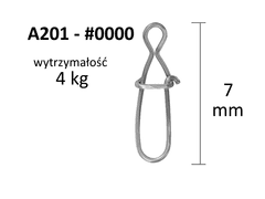 shumee VARNOSTNA ZAPINKA A201 - velikost #0000 - ČRNA