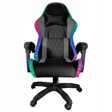 shumee FG-PRS-L-LED-012 PRESTIGE IGRALNI STOL, LED, PISARNA, MASAŽNI, GAME EXTREM