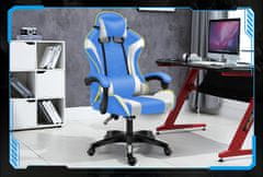 shumee Igralni stol GAME EXTREME eko usnje modro-bel FG-020