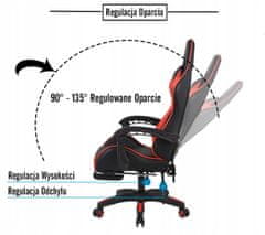 shumee Igralni stol GAME EXTREME eko usnje modro-bel FG-020