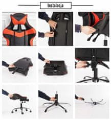 shumee Igralni stol GAME EXTREME eko usnje modro-bel FG-020