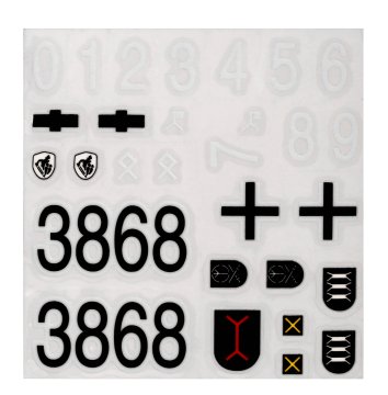 shumee 68-093 Nemške nalepke Sturmgeschutz III 3868