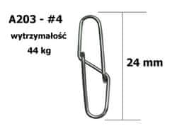 shumee VARNOSTNA ZAPINKA A203 - velikost št. 4 - Č/B