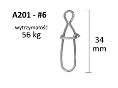 shumee VARNOSTNA ZAPINKA A201 - velikost št. 6 - Č/B