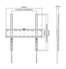 Gembird Držalo za TV WM-55F-02, 32"-55" (40 kg)