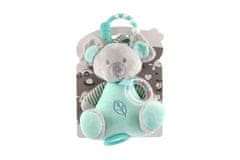 KOALA Medved rattle pliš 19cm obešalnik na post./cube. nat. igrača stroj zelena na kartici
