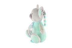 KOALA Medved rattle pliš 19cm obešalnik na post./cube. nat. igrača stroj zelena na kartici